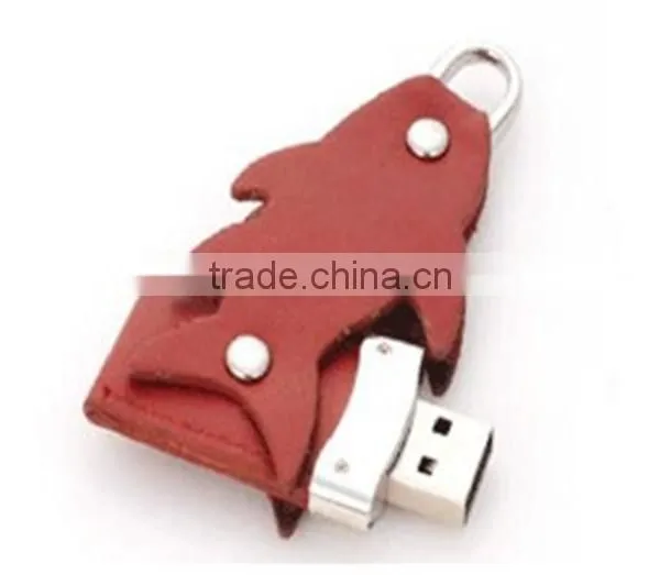 USB 2.0 Full Capacity High Quality Leather Animal Shape USB Flash Drive photo-3