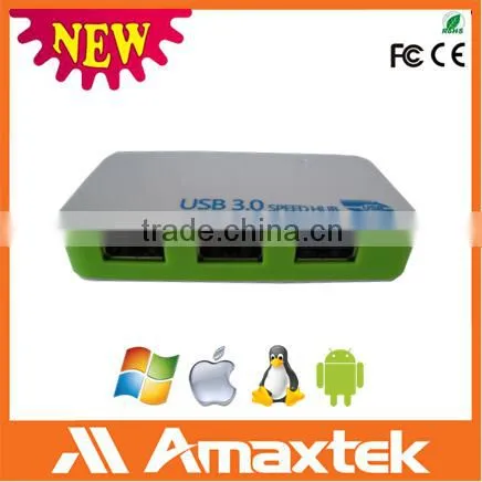 High Speed Factory Provide Directly Mini 4 Port USB 3.0 Speed Hub With LED Indicator photo-2