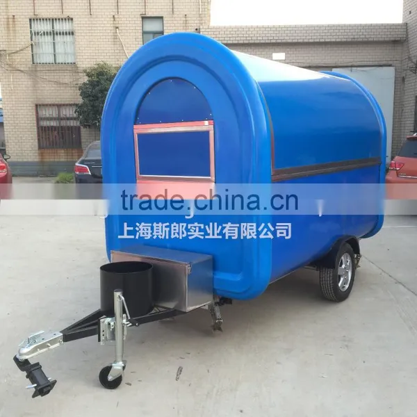 Blue 7.6*5.5ft Food Cart Beach Food Truck Hot Dog Hamburger Ice Cream Traction Cart By China's Largest Factory photo-5