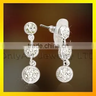 Fancy Design Women Earrings With Red Zircon Hanging Stud Earrings photo-2