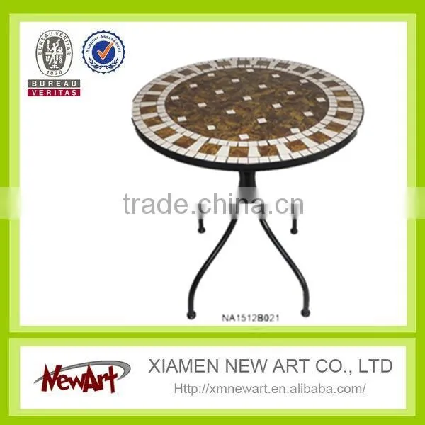Newest Design Patio Mosaic Metal Furniture Outdoor Garden Mtal Mosaic Furniture