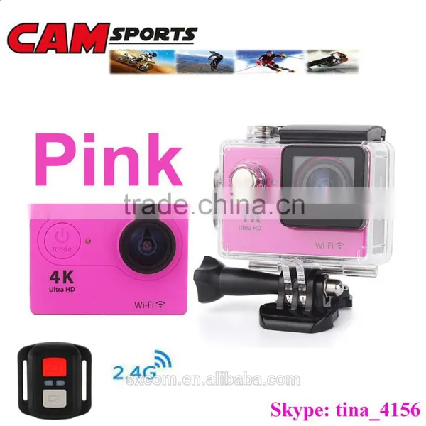 WIFI Waterproof Action Sport Camera 4K 15fps Remote Control Bracelet 2.0'' LCD 170 Degree Angle 1050mAh 12MP photo-4