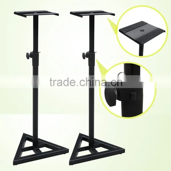 New Heavy Duty Telescoping Monitor Speaker Stand Height Adjustable Pair Studio photo-2