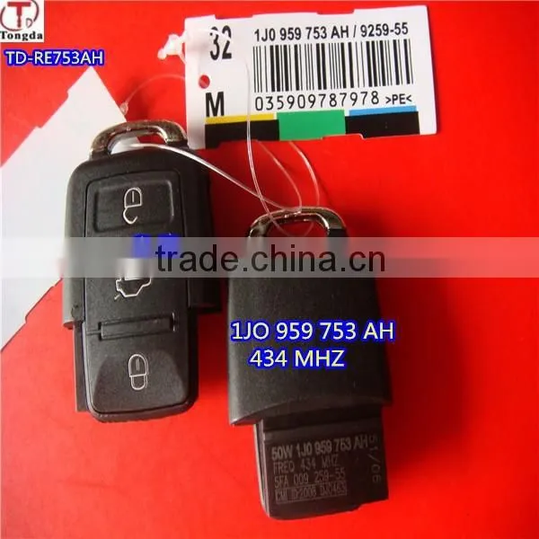 Tongda Key High Quality 3 Button Remote Key 433mhz ( 1JO 959 753 DA V5) for VW photo-2