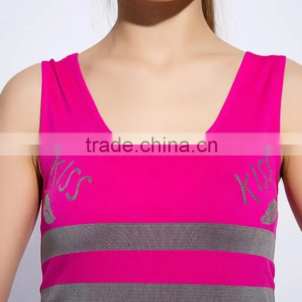 LADIES FASHION STRIPE SPORT A SET OF CAMISOLE & PANT photo-5
