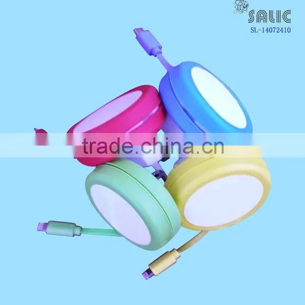 2015 Stylish Circle Wall Charger With 1m Data Cable for Iphone photo-2