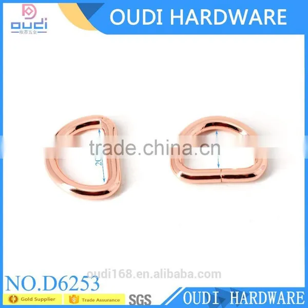 Rose Gold New Fashion Metal D Ring for Handbags, D-ring, D Buckle for Bags, Bag Hardware photo-3