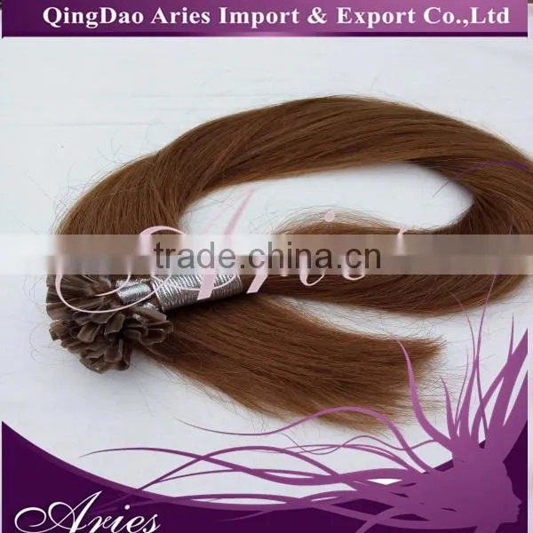 Aries U Nail Tip Pre Bonded Keratin Glue Fusion Remy Human Hair Extensions 22" photo-3