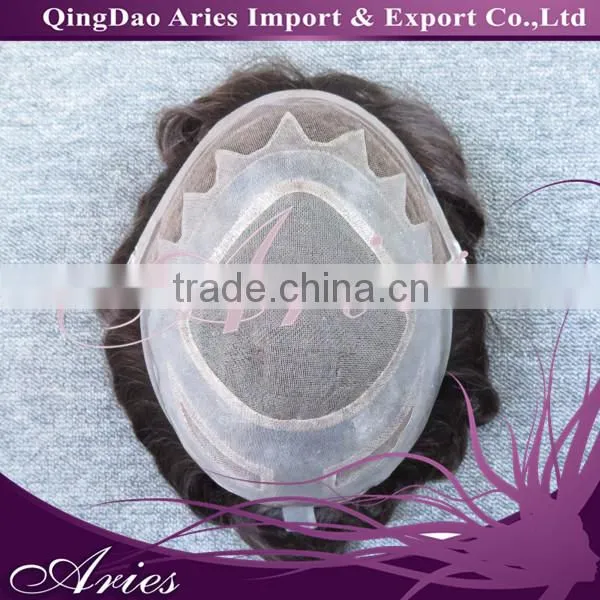 Grey Synthetic Hair Mens Hairpiece for Men photo-4