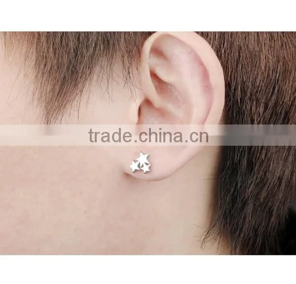 316L Jewellery for Men Factory Price Triple Star Earring photo-6