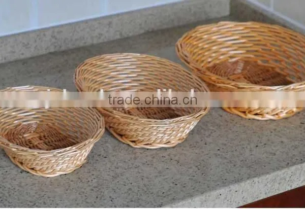 Eco-friendly Oval Weave Wicker Bread Baskets Wicker Hamper Basket photo-2
