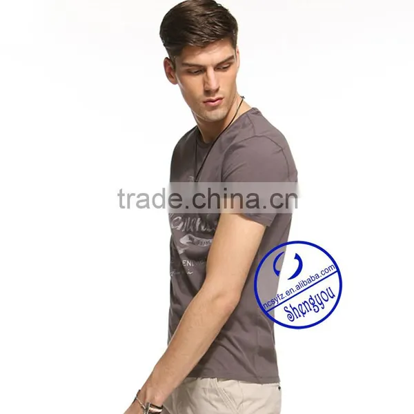 Custom Combed Cotton Men's Print T-shirt Wholesale China photo-2