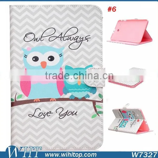 New Products for Samsung Galaxy Tab E T560 Cartoon Painting Leather Flip Case photo-4