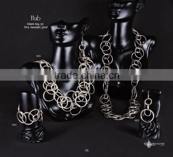 Ring Earring Bracelet Necklace Authentic Turkish Ottoman Ethnic Jewelery Set photo-6