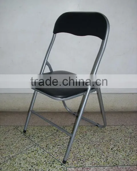 Cheap Knockdown Construction Steel Folding Chair With PVC Cover