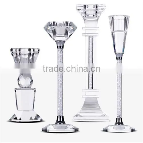 European New Transparent Crystal Candlestick