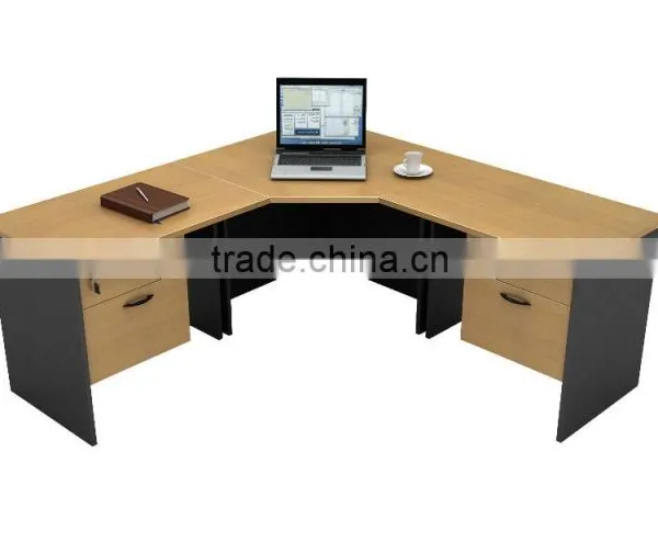 Cheap L Shape Straight Melamine Office Desk photo-6