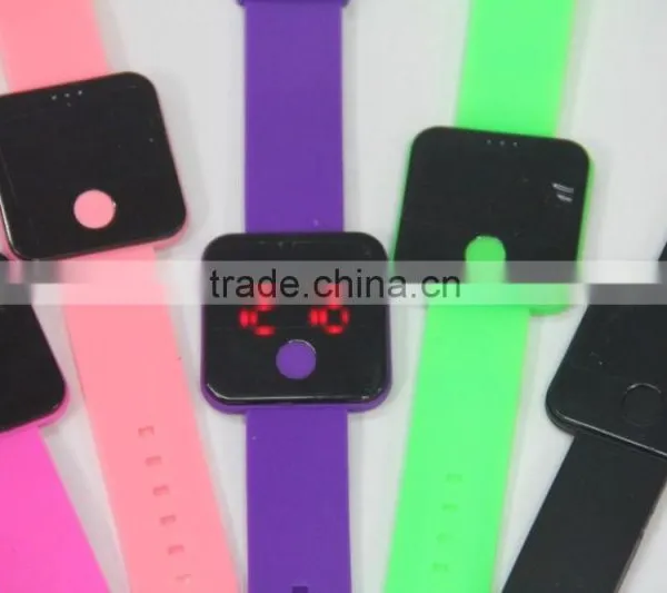 Hot Classical Lady Women Mirror Face LED Date Sport Rubber Digital Factory Direct Fashion Wrist Watch photo-5