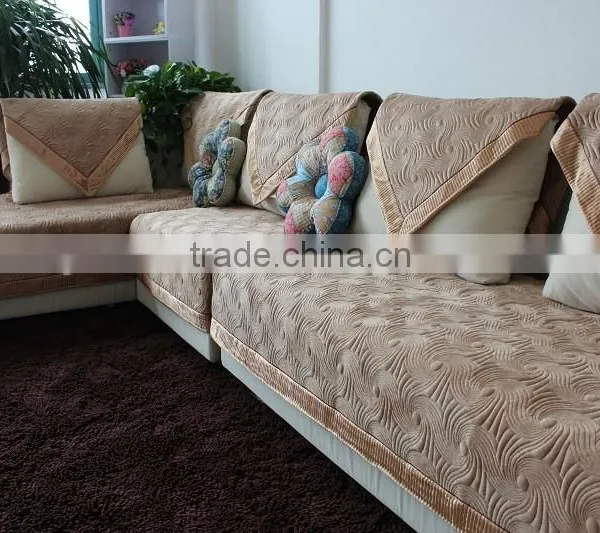 Satin Polyester Fabric Sembroidery Sofa Cover