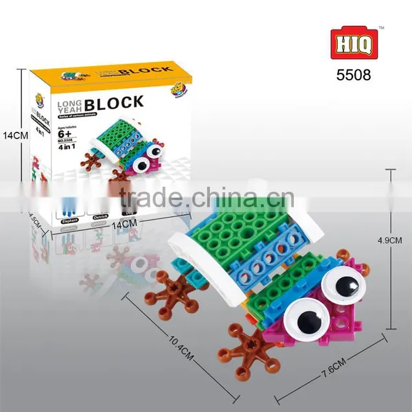 Diy 4 in 1 Aninal Plastic Educational Toys for Kids