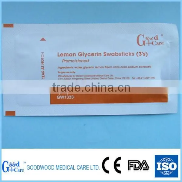 Lemon Glycerin Swab Stick 3pcs/pk