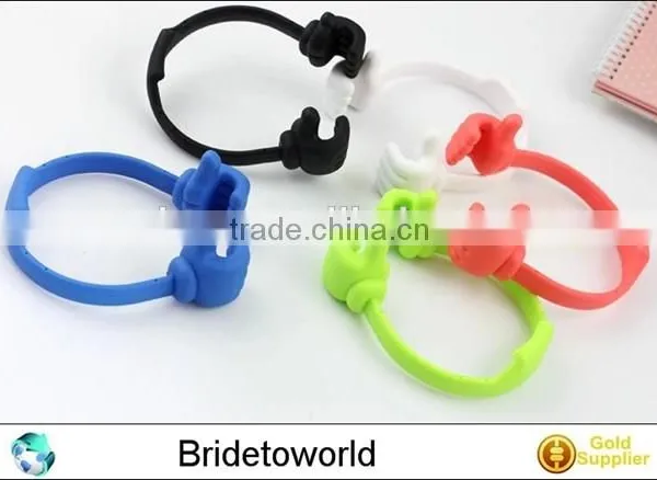 Colorful Plastic Cartoon Hand Hug Style Stand Holder for Samsung Mobile Phone Tablets photo-2