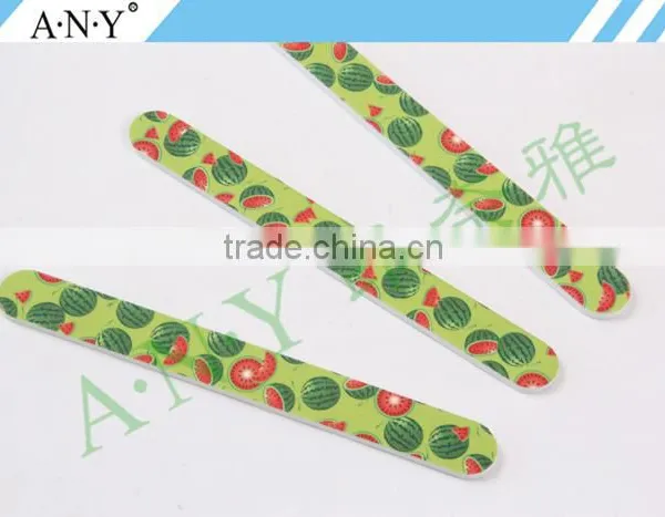 Nail Shape and Polishing Watermelon Printed Nail File Emery Sand photo-3