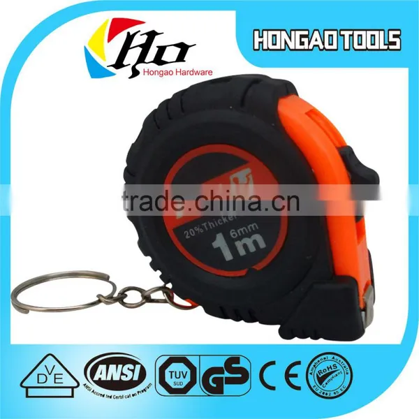 1M/6mm Printing Logo ABS Case Mini Measure Tape for Key Chain With One Stop photo-4