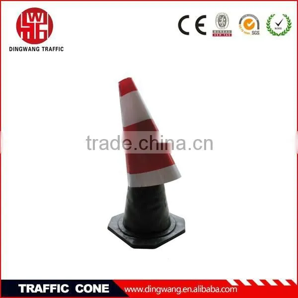 Made of Natural Rubber With Red and White Reflective Film Soft Rubber Road Cone photo-4