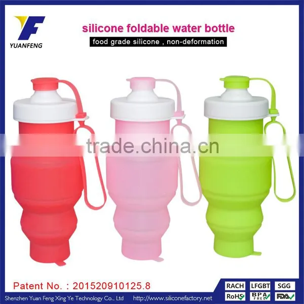 Light Portable Silicone Foldable Water Bottle Sport Products photo-4