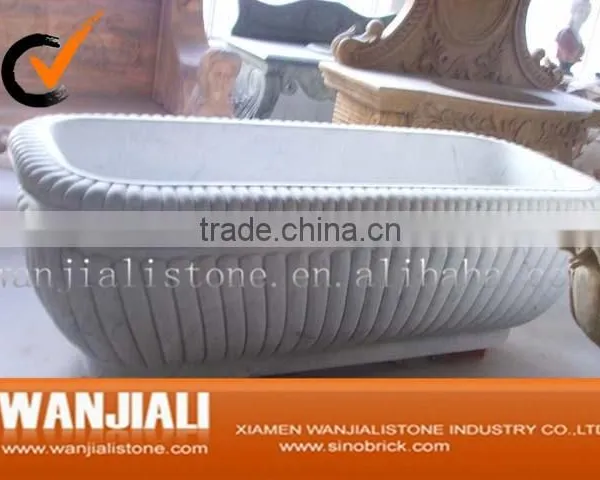 Freestanding Home Decor Egyptian Marble Bath Tub photo-3