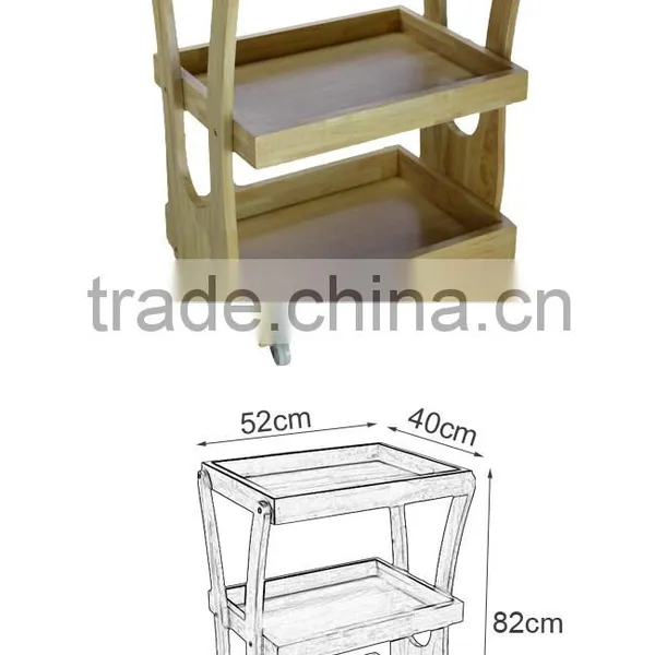 2016 Hot Sales Good Quality Wooden Smooth Surface Flower Shelf SPA Furniture Beauty Salon Trolley