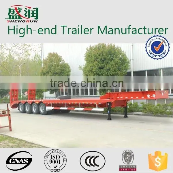 China Trailer Factory Tri-axle Semi Trailer, Low Bed Trailer photo-4