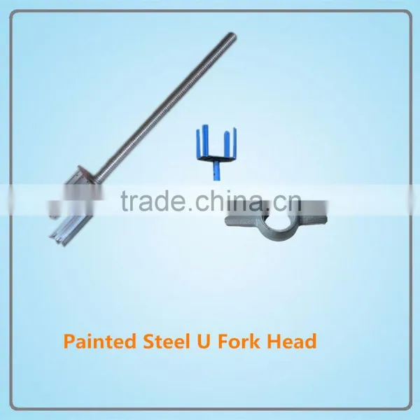 Scaffolding U Fork Head jack, Fork 4 Way U head