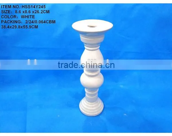 White Pillar Candle Holder Pillar Design Candle Stick