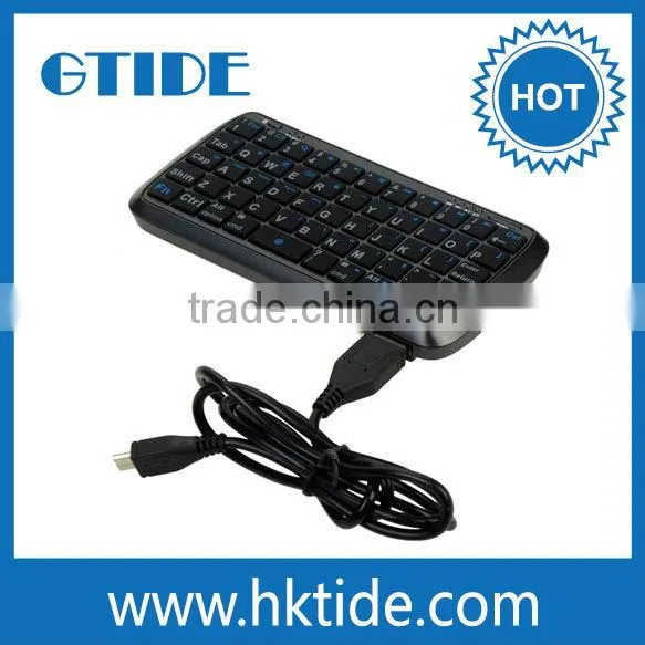 Wholesale 2 in 1 Combo Portable Mini Wireless Bluetooth 3.0 Qwerty Gaming Tablet Keyboard With Rechargeable 5000 MAh Power Bank photo-2
