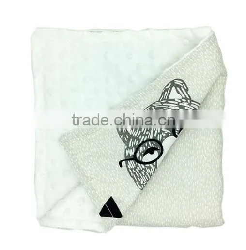 Wholesale Custom Cotton Minky Dot Blanket photo-2