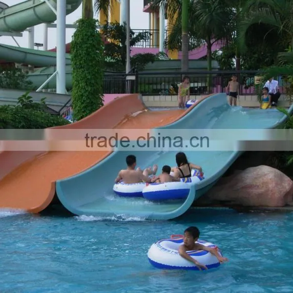 High Quality Family Wide Swimming Pool Water Park Slide for Sale Fiberglass photo-3