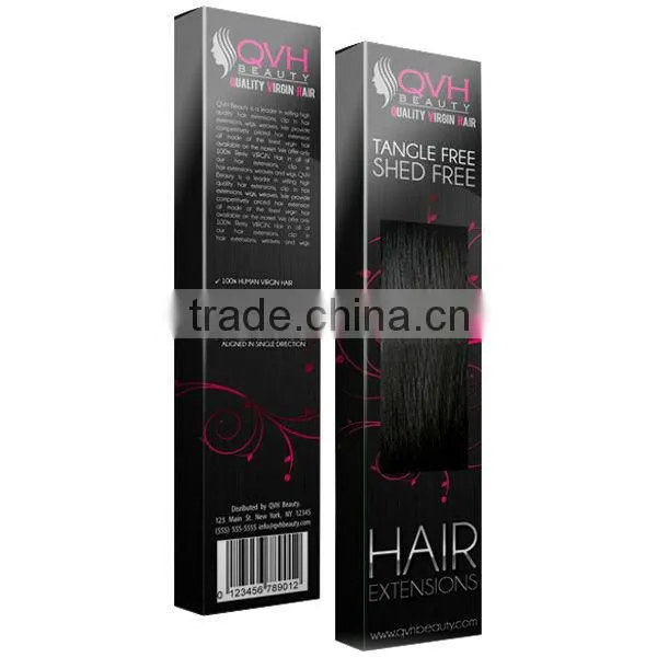Custom High Quality Paper Hair Boxes Extension Packaging Box And Bag photo-5