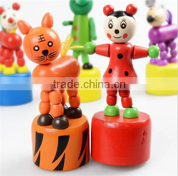 Custom How Selling Wooden Animal Mini Push Toy photo-5