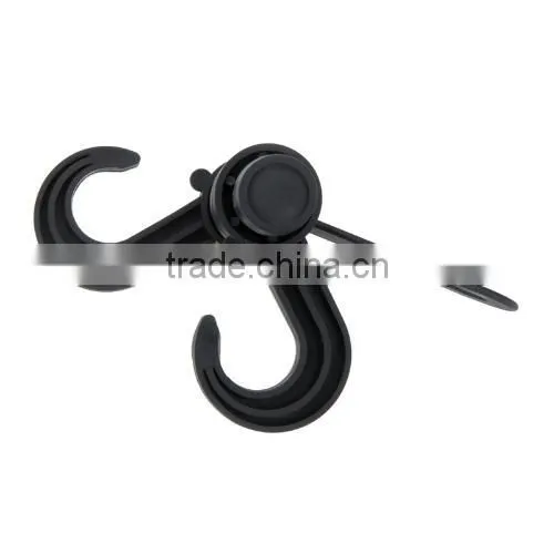 2 in 1 Hook Car Seat Headrest Hanger Holder Bags Organizer Black photo-4