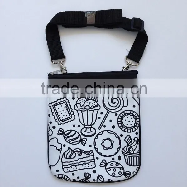 New Fashion Small Teens Sling Bag With 4pcs Markers-DIY Drawing Sling Bag photo-2