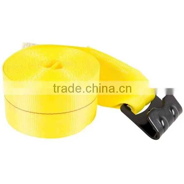 Cargo Belt Winch Strap 30'x4" 15,000 Lbs W/Flat Hook