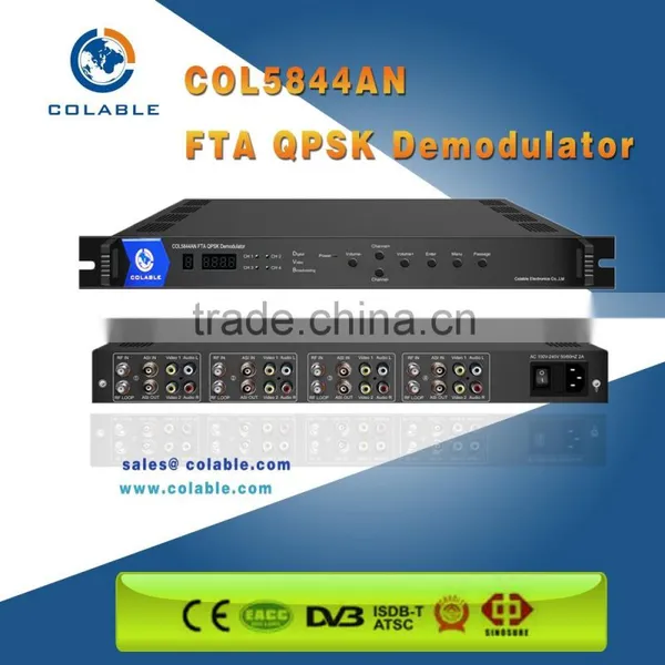 FTA Satellite Receiver & Dvb-s to Audio Video Composite Decoder 4ch COL5844AN