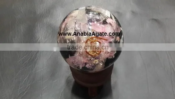 R.B.S Orgone Ball For Sell : Wholesale Rose Quartz,Black Tourmaline,Selenite Orgone Ball Spheres photo-4