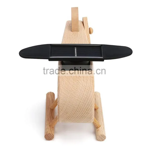 DIY Creative Toy Solar Wooden Toy Airplane Model photo-2