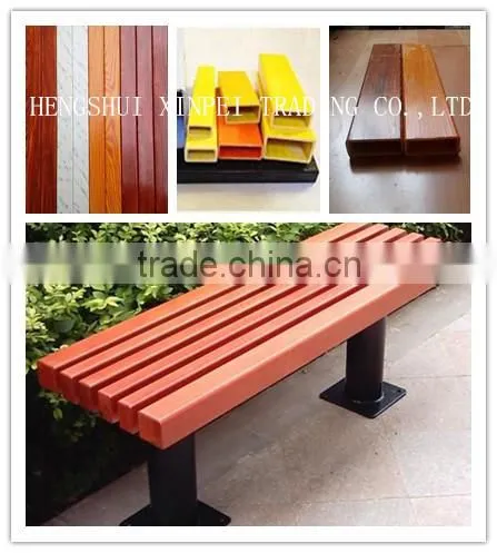 FRP GRP Fiberglass Pultrusion Rectangular Tube for Park Bench