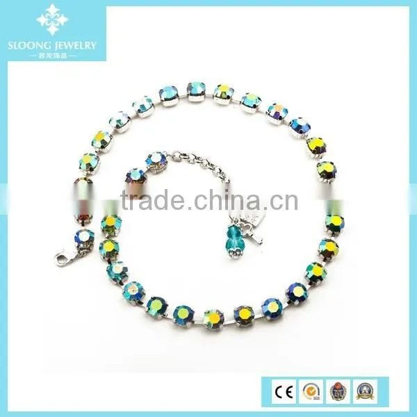 2015 Custom Women Necklace With Brand Crystal Red Elegant photo-2