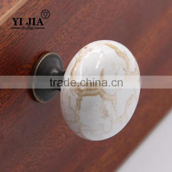 India Bronze Furniture Drawer Round Ceramic Knob photo-4