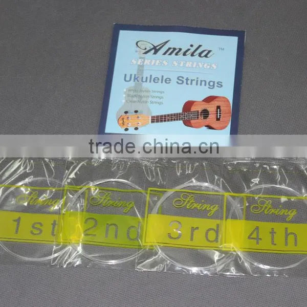Amola Ukulele Strings Soprano Concert Tenor 21" 23" 26" Ukulele Strings (Paper Box Pack,Black White Clear Choose) photo-3